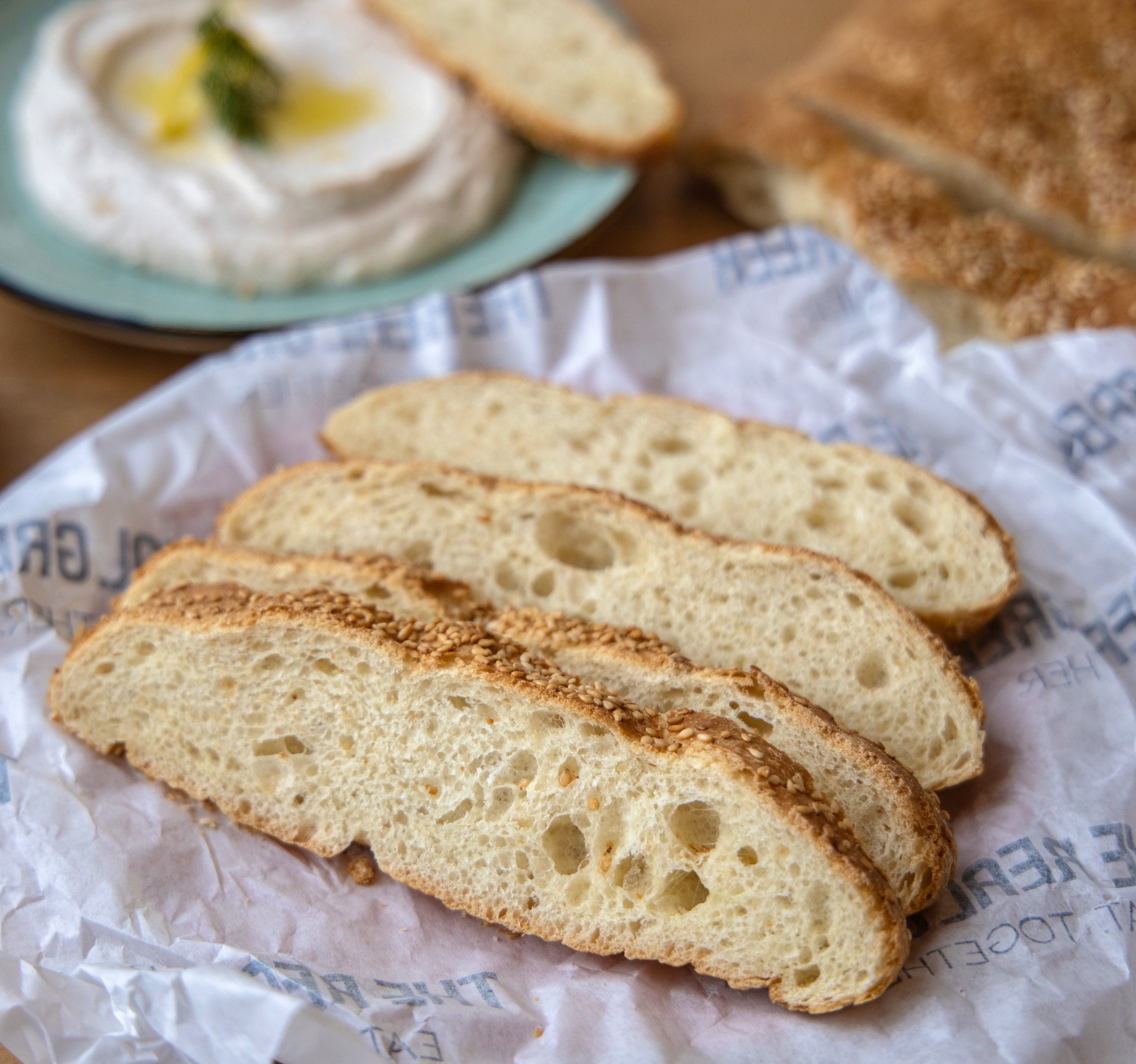 clean monday - the real greek - Lagana bread - taramasalata