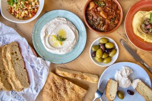 clean monday - the real greek - Lagana bread - taramasalata