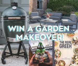 Competition to win a garden makeover with the real greek, including a big green egg BBQ