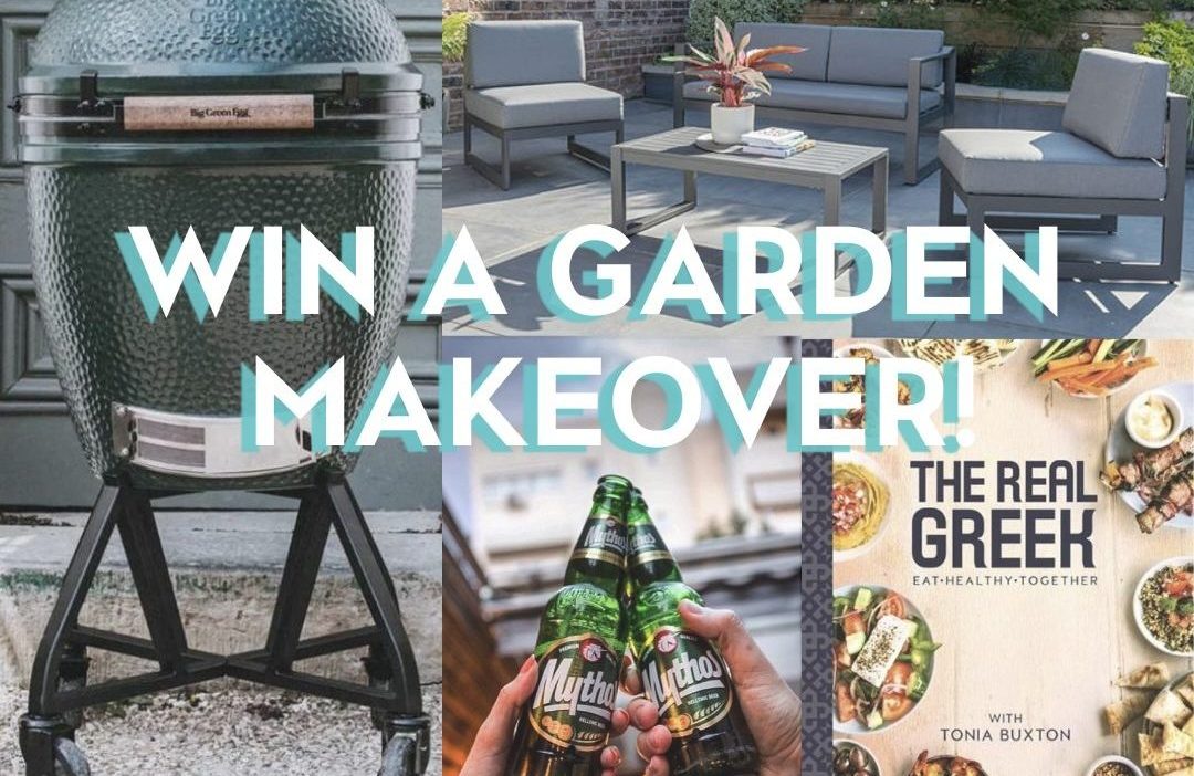 Competition to win a garden makeover with the real greek, including a big green egg BBQ