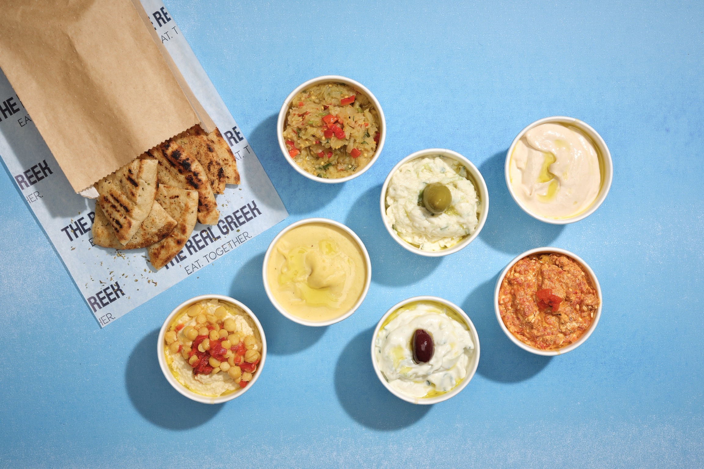 The Real Greek - Delivery Menu - Deliveroo - UberEatsn - dips