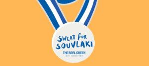 Medal reads Sweat for Souvlaki